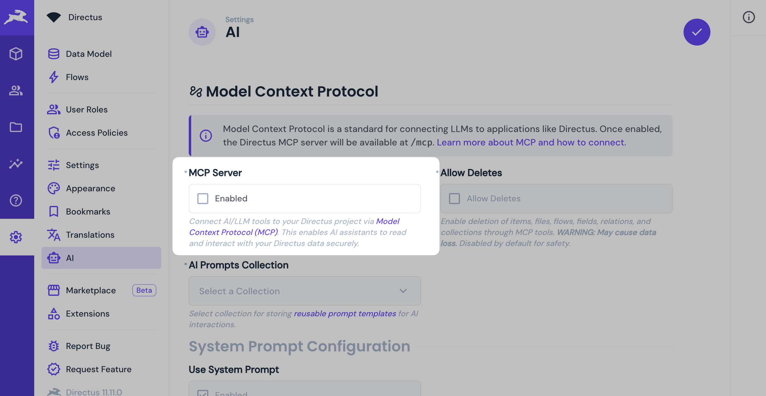 MCP Server Enabled